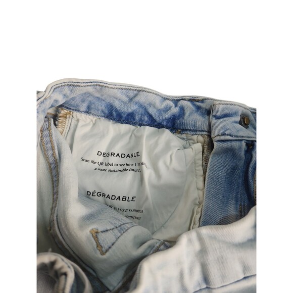 FRAME Women's Le Crop Mini Boot Cut Jeans Size 28 Light Wash Raw Hem Streetwear - Picture 9 of 13